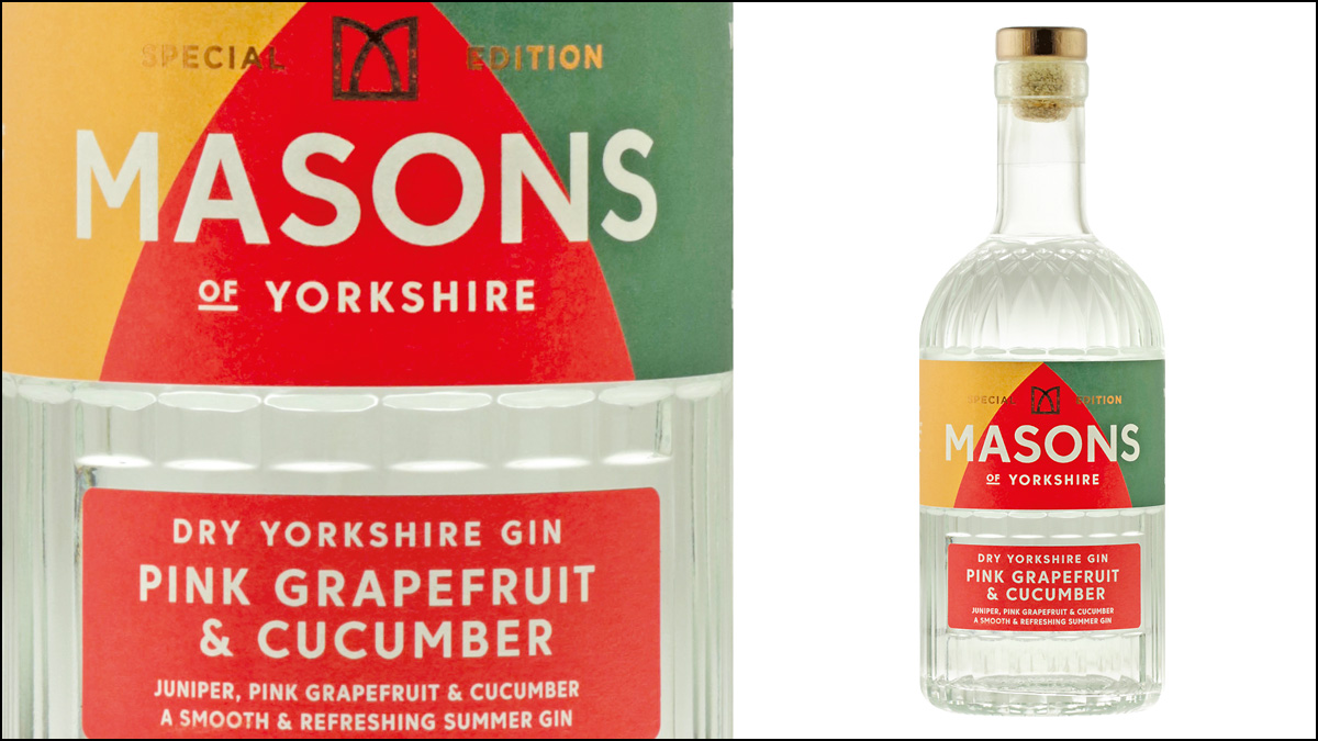 Masons of Yorkshire Pink Grapefruit and Cucumber Gin