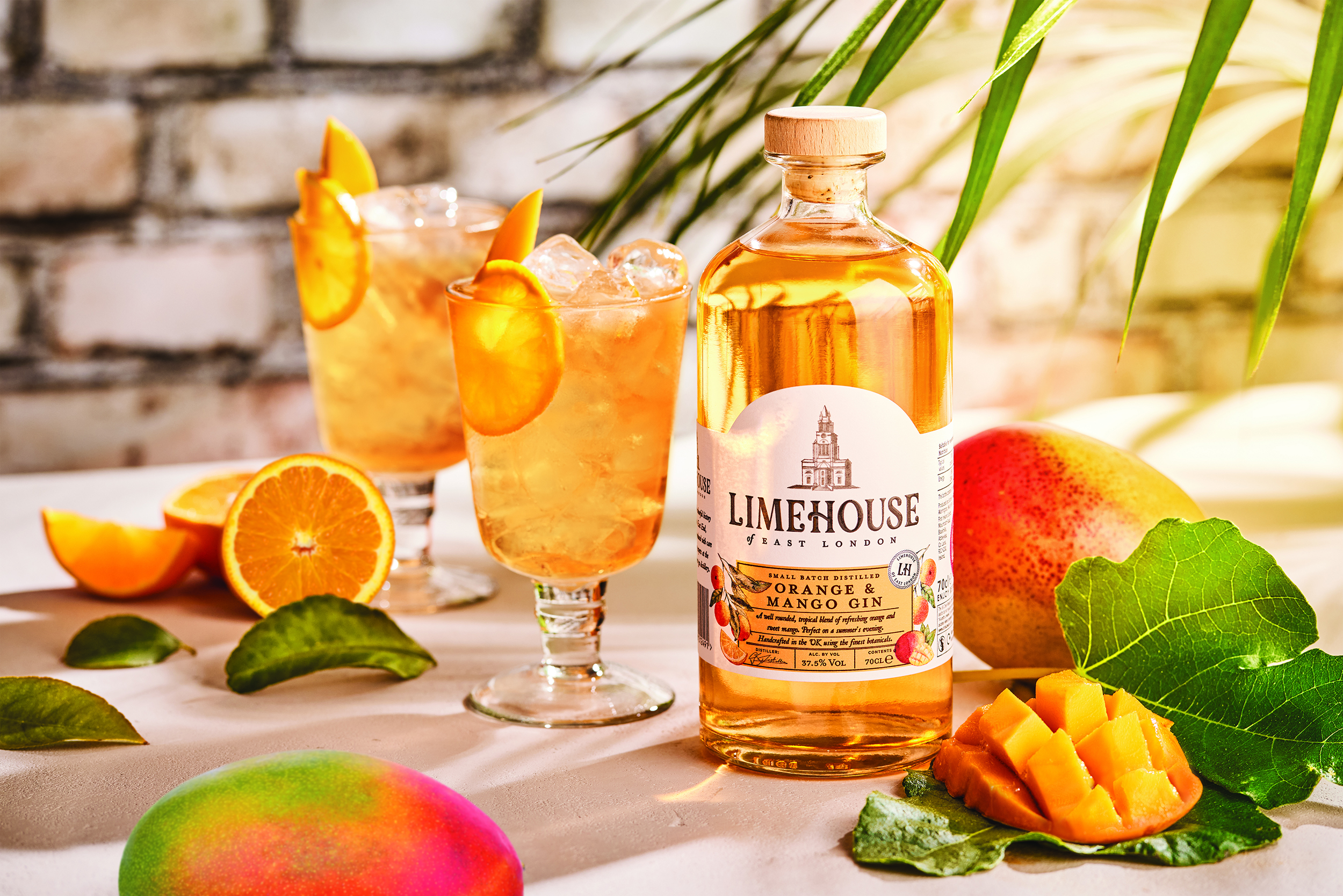 Limehouse Orange and Mango Summer Gin Fizz cocktail