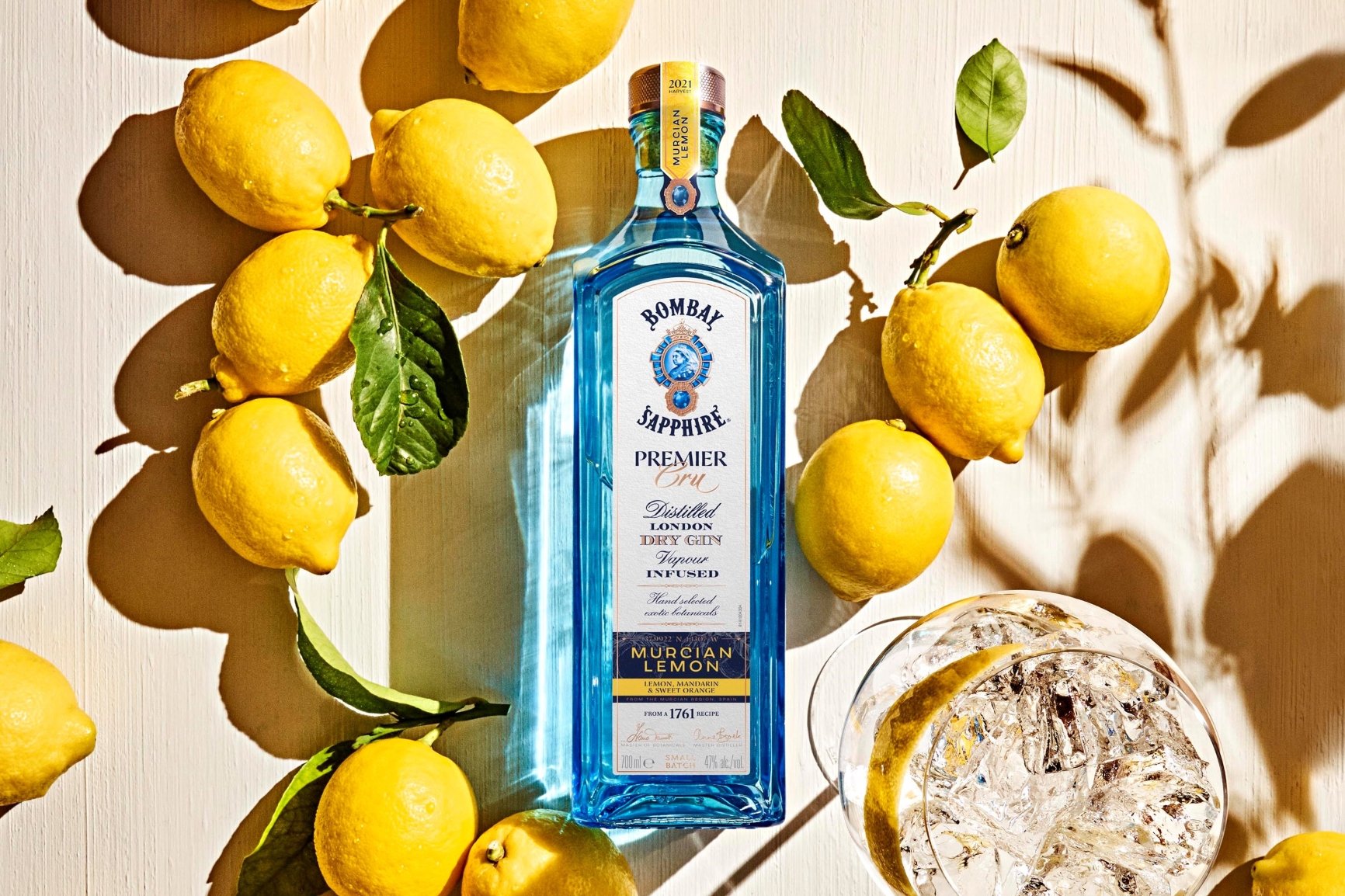 Bombay Sapphire Premier Cru Murcian Lemon with Gin and Tonic