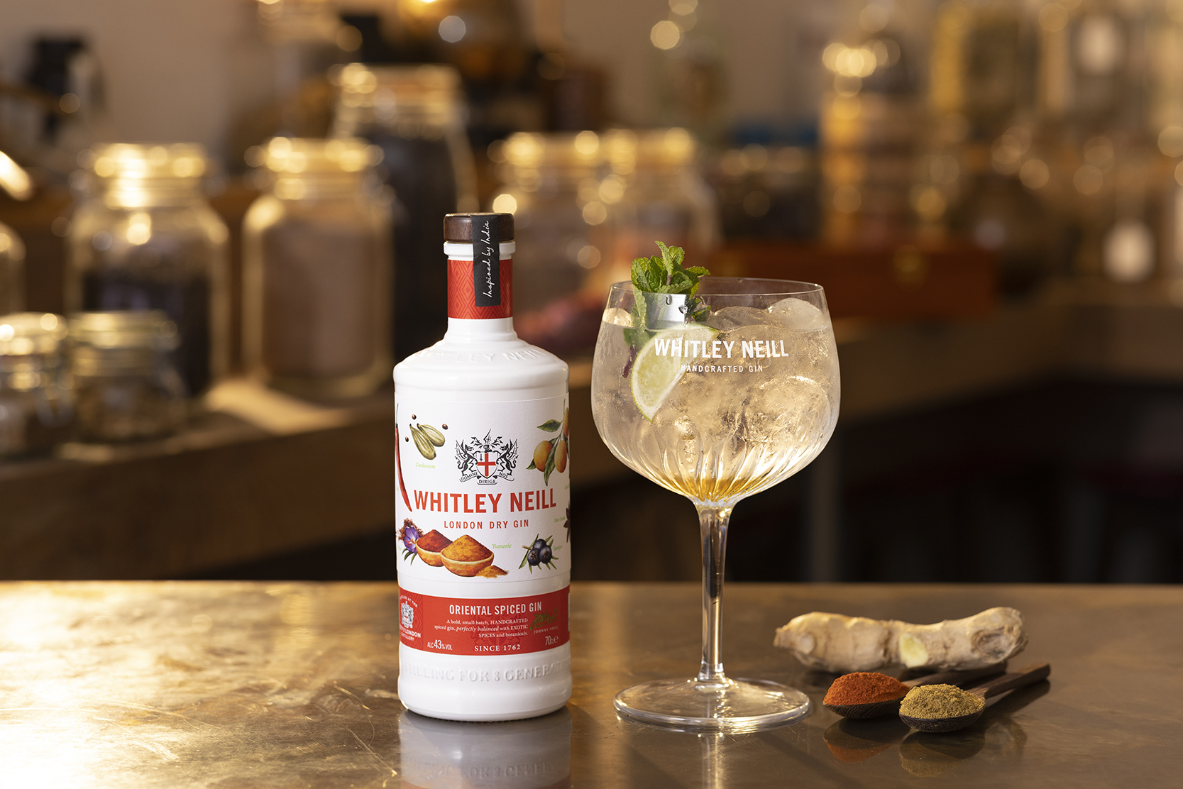 Whitley Neill Oriental Spiced Gin - Spice Route Mule cocktail copa serve