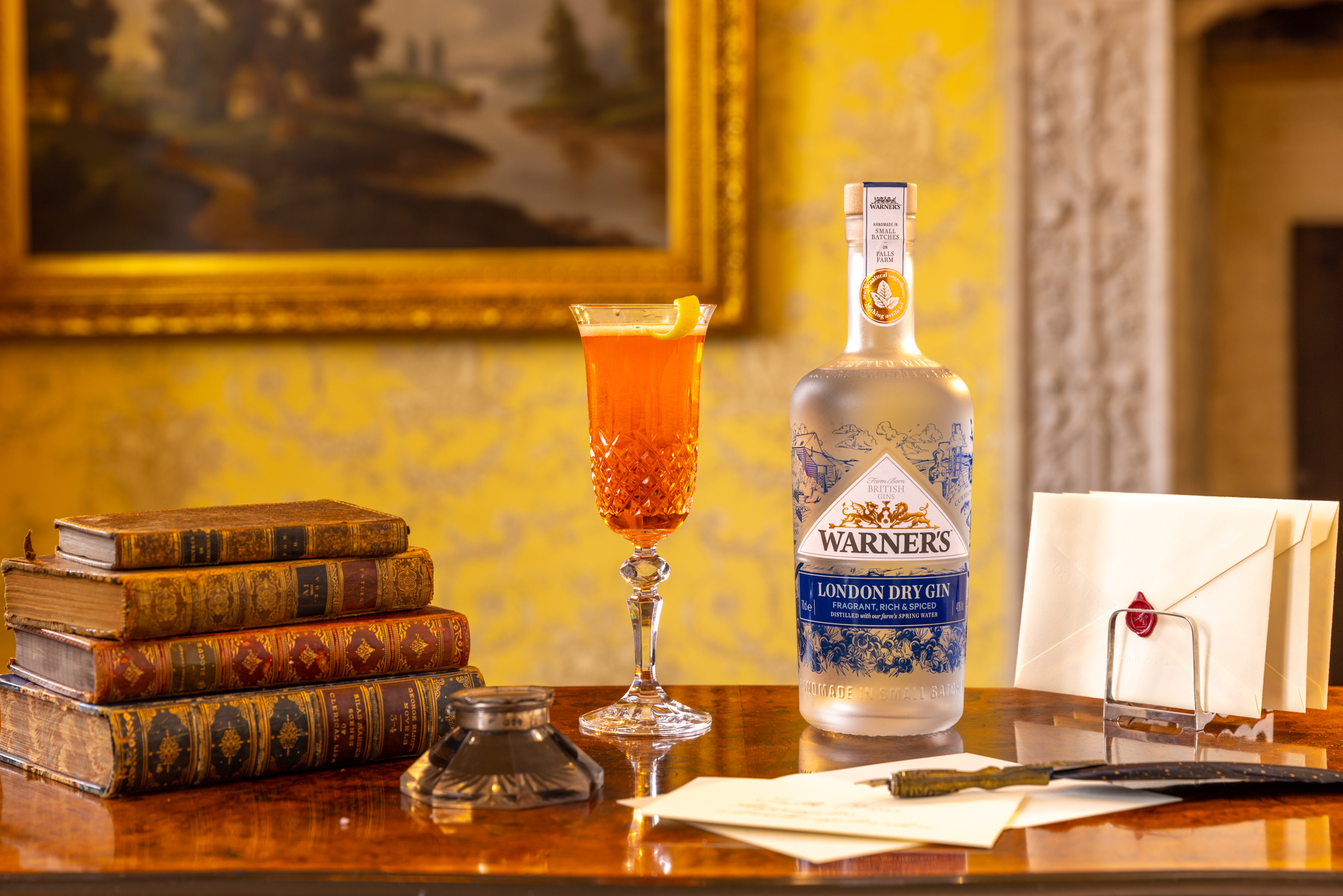 Warner's Distillery London Dry Gin The Scandal Sheet Bridgerton-inspired cocktail