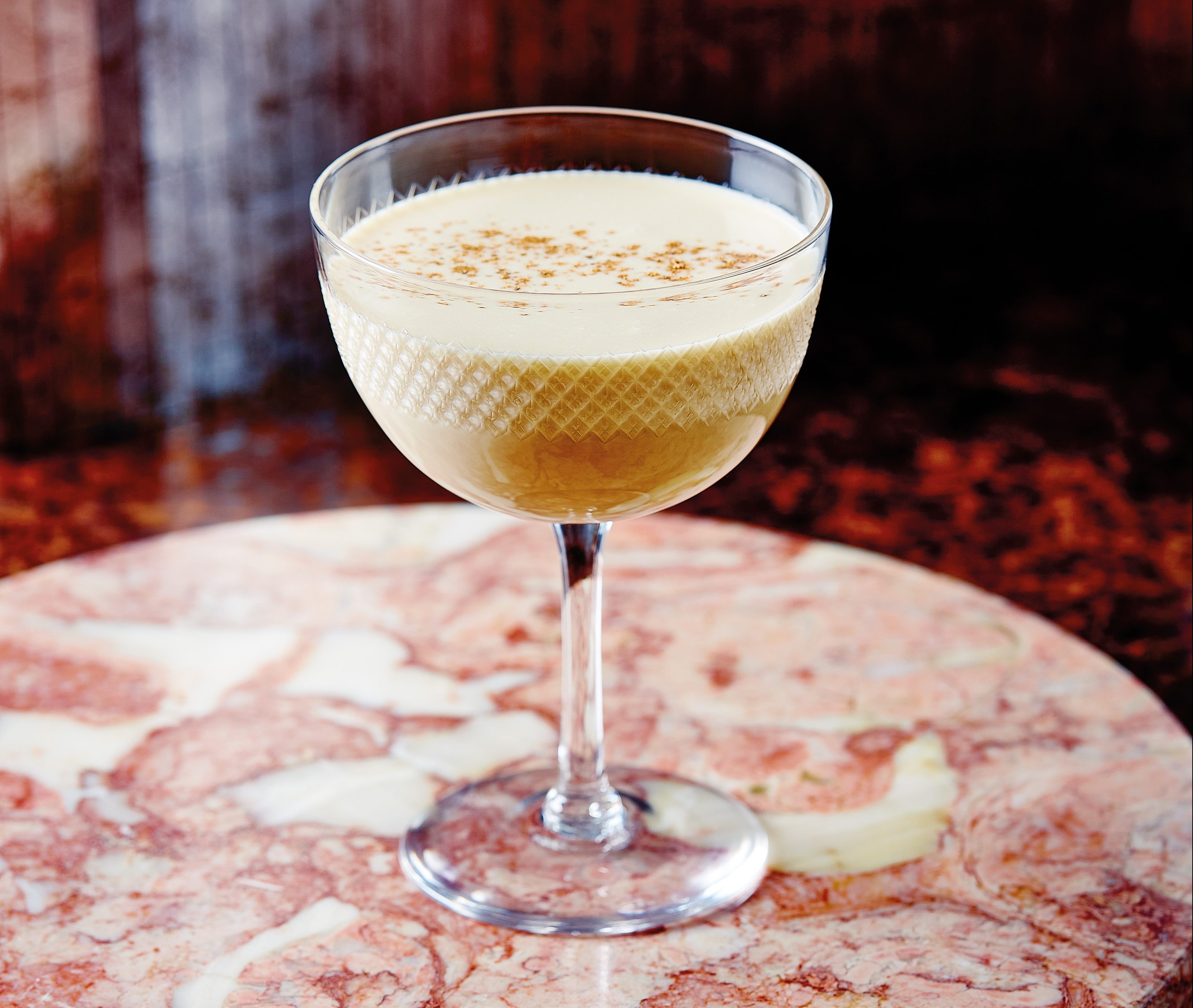 A Brandy Alexander pictured in David T. Smith and Keli Rivers' new book Dessert Cocktails. Credit Alex Luck