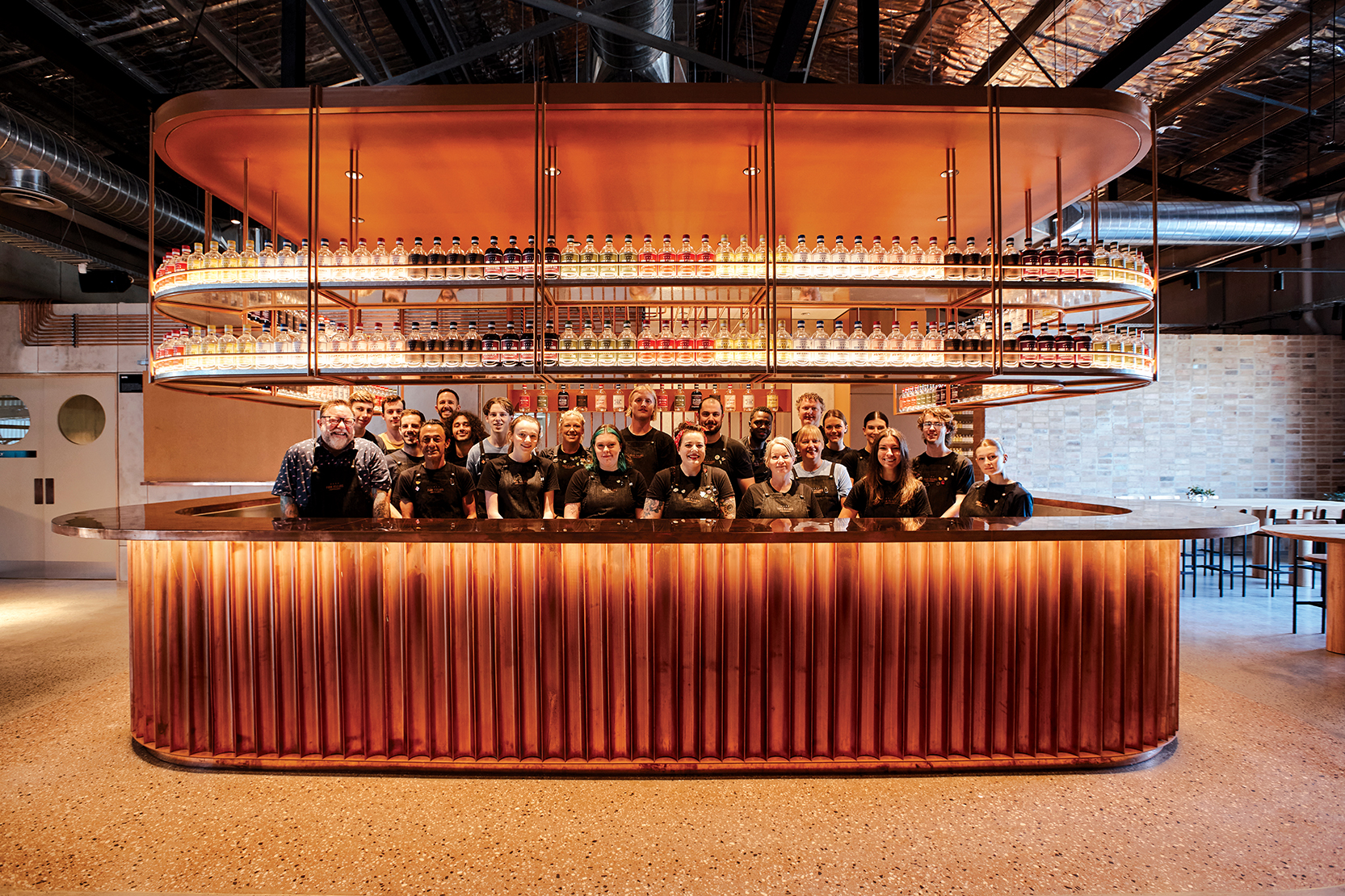 The team at Four Pillars' new distillery and bar in the Yarra Valley, Australia